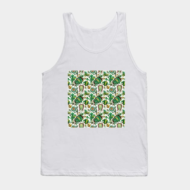 Traditional Ukrainian Floral Seamless Pattern Tank Top by Gogodzy